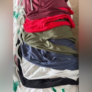 BUNDLE !! | 7 Old Navy Ribbed Long-Sleeve Scoop Neck Tops in various colors